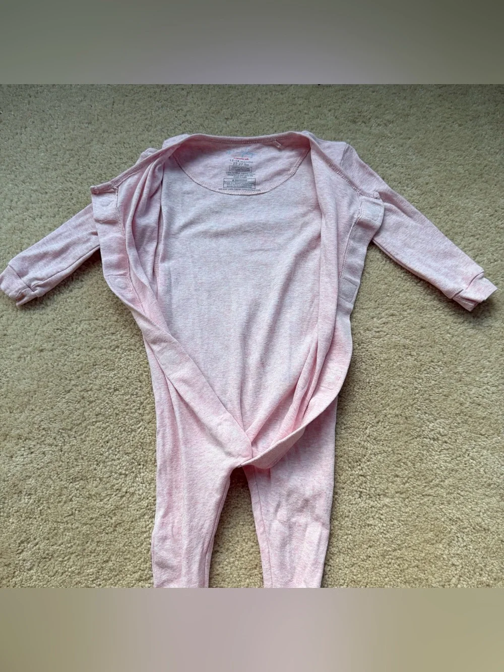 Magnetic Me Pink Footie One Piece Pajamas - 12-18 months 22-27 lbs - EUC